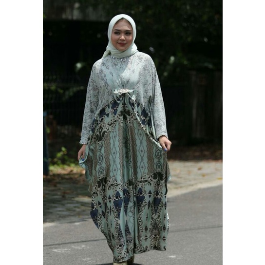 Kaftan Brukat Bunga - Gambar 2