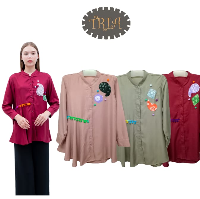 Atasan Blouse Kemeja Kekinian Wanita Casual