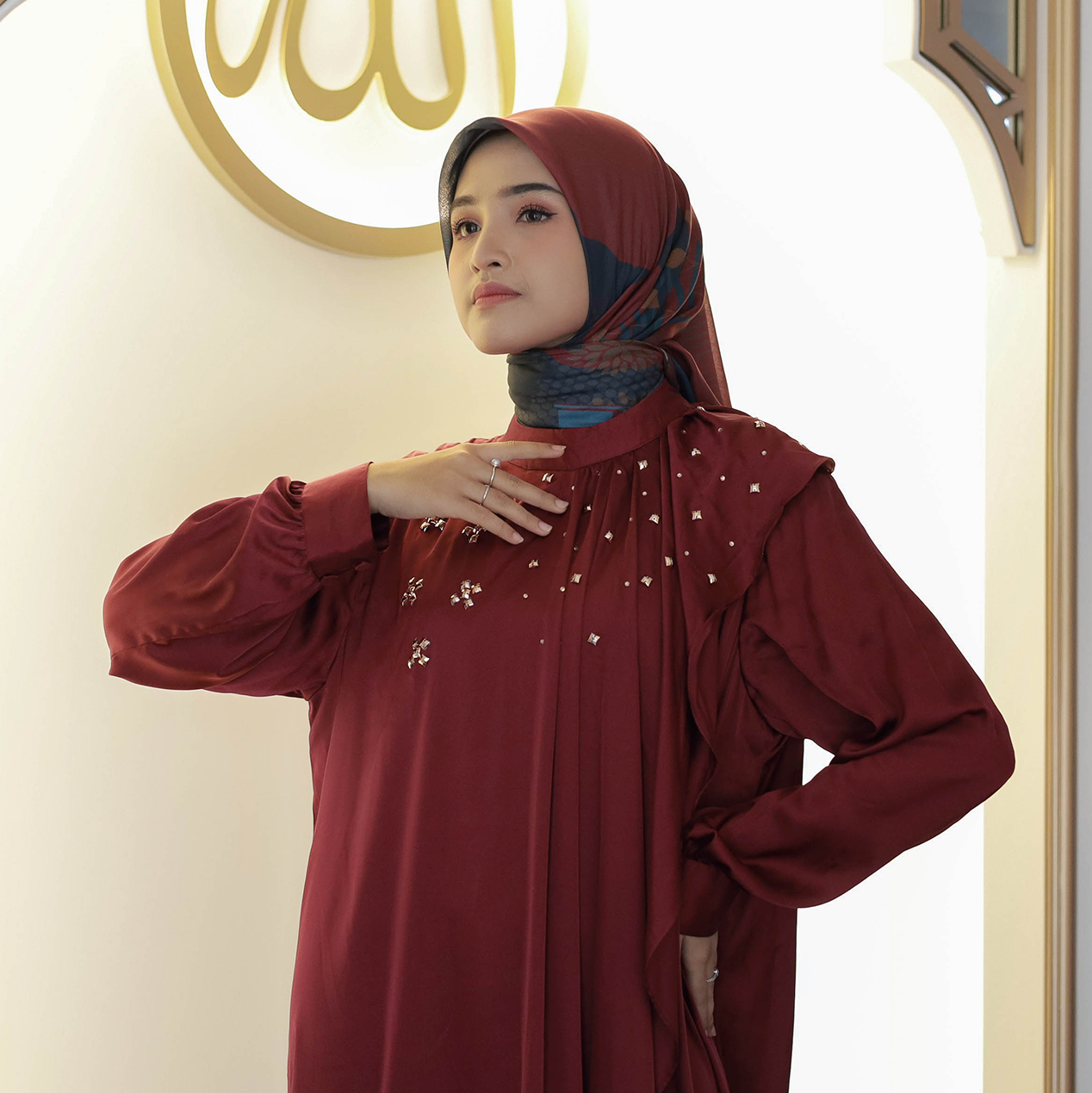 Gamis Dress Wanita Lebaran Maxi RBT - Gambar 4