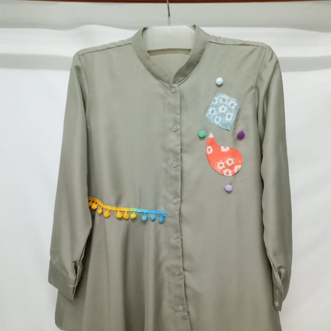 Atasan Blouse Kemeja Kekinian Wanita Casual - Gambar 4