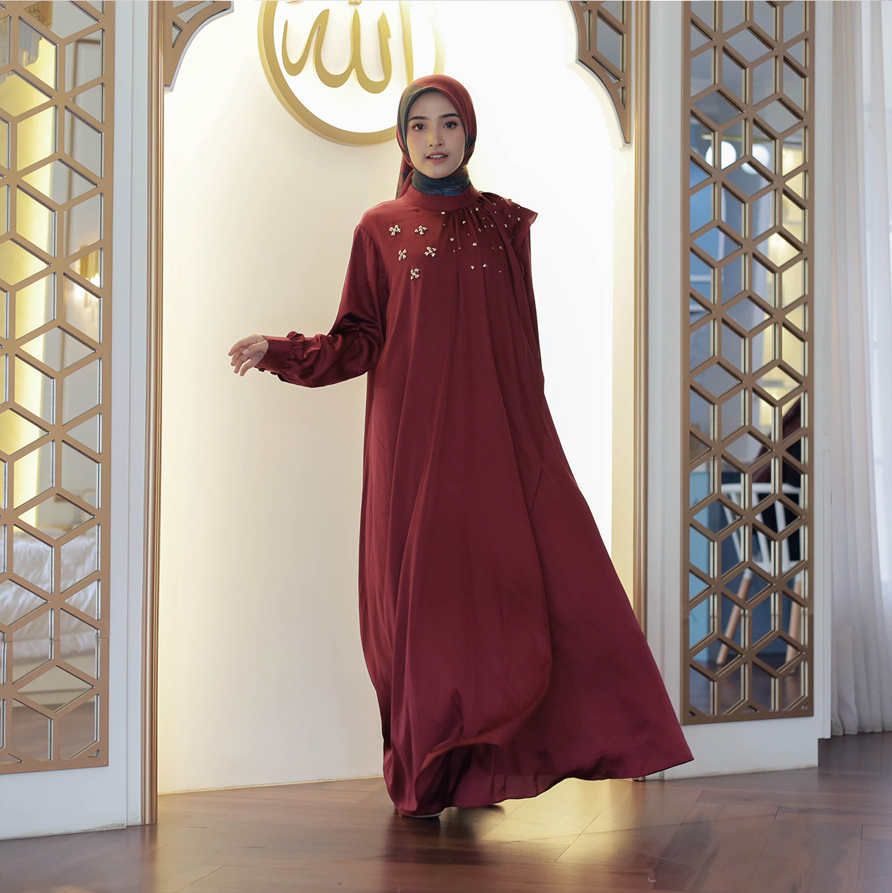 Gamis Dress Wanita Lebaran Maxi RBT - Gambar 2