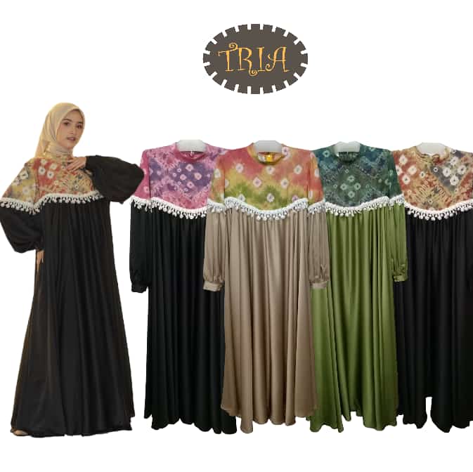 Gamis Jumputan Wanita Renda JUMBO RBT - Gambar 6