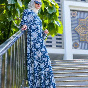 GAMIS BIRU BUNGA