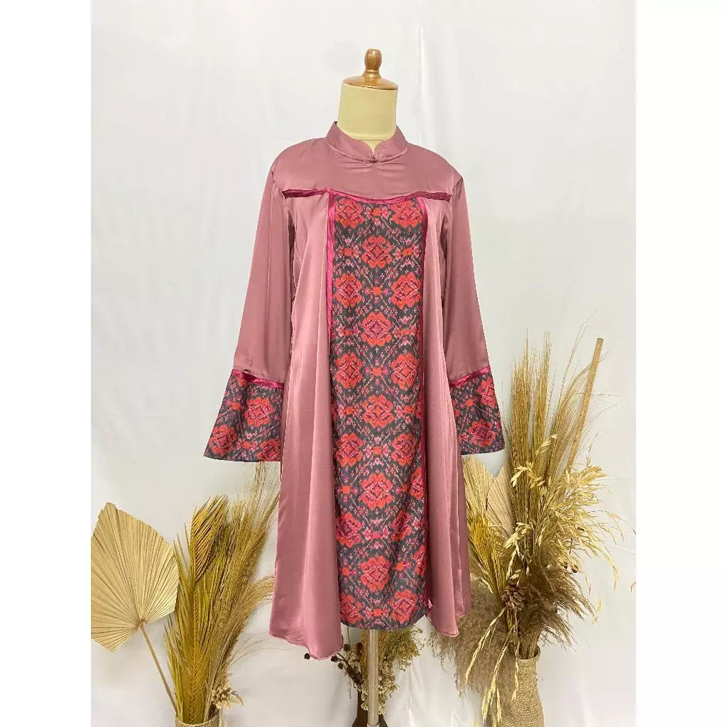 Tunik Dior Silk Kombinasi Ubur Ubur
