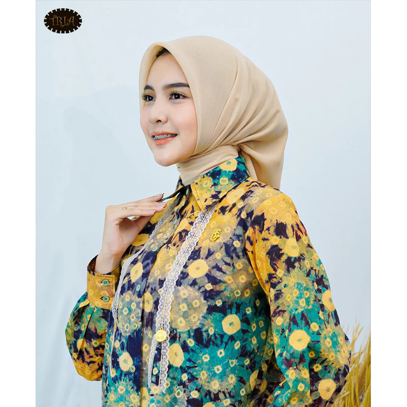 Blouse Jumputan Renda Koin Wanita Premium - Gambar 2