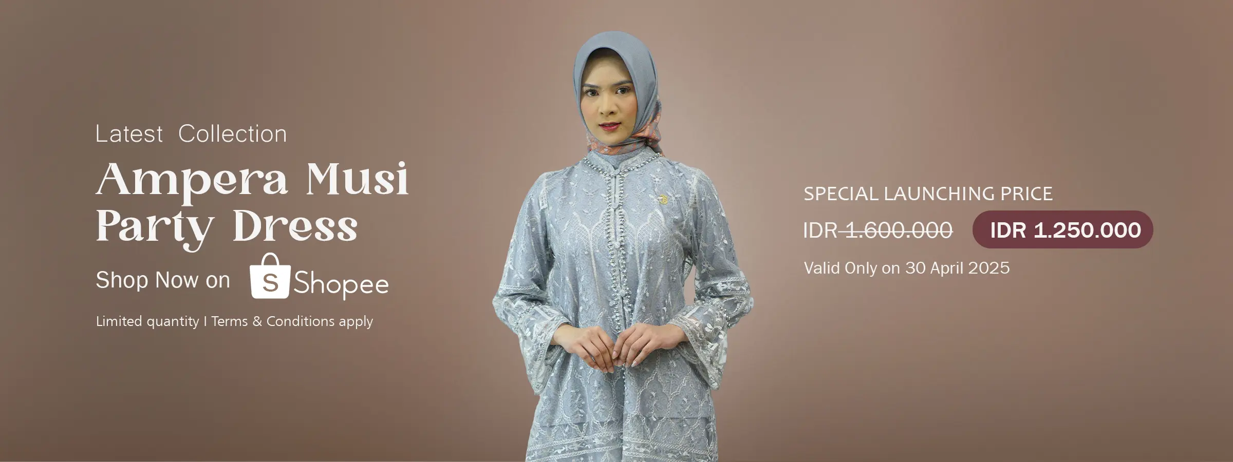 rumah busana tria, ampera musi party dress